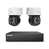 5MP 8 Channel PT Security Camera System - Hybrid 5-in-1 DVR, Pan & Tilt CCTV Camera, 100 ft Night Vision, Motion Detection, Outdoor, Waterproof